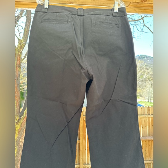 Gap NWOT Cotton Clean Flat Front Stretch Cropped Wide Leg Chino Black size 12 - Picture 4 of 10